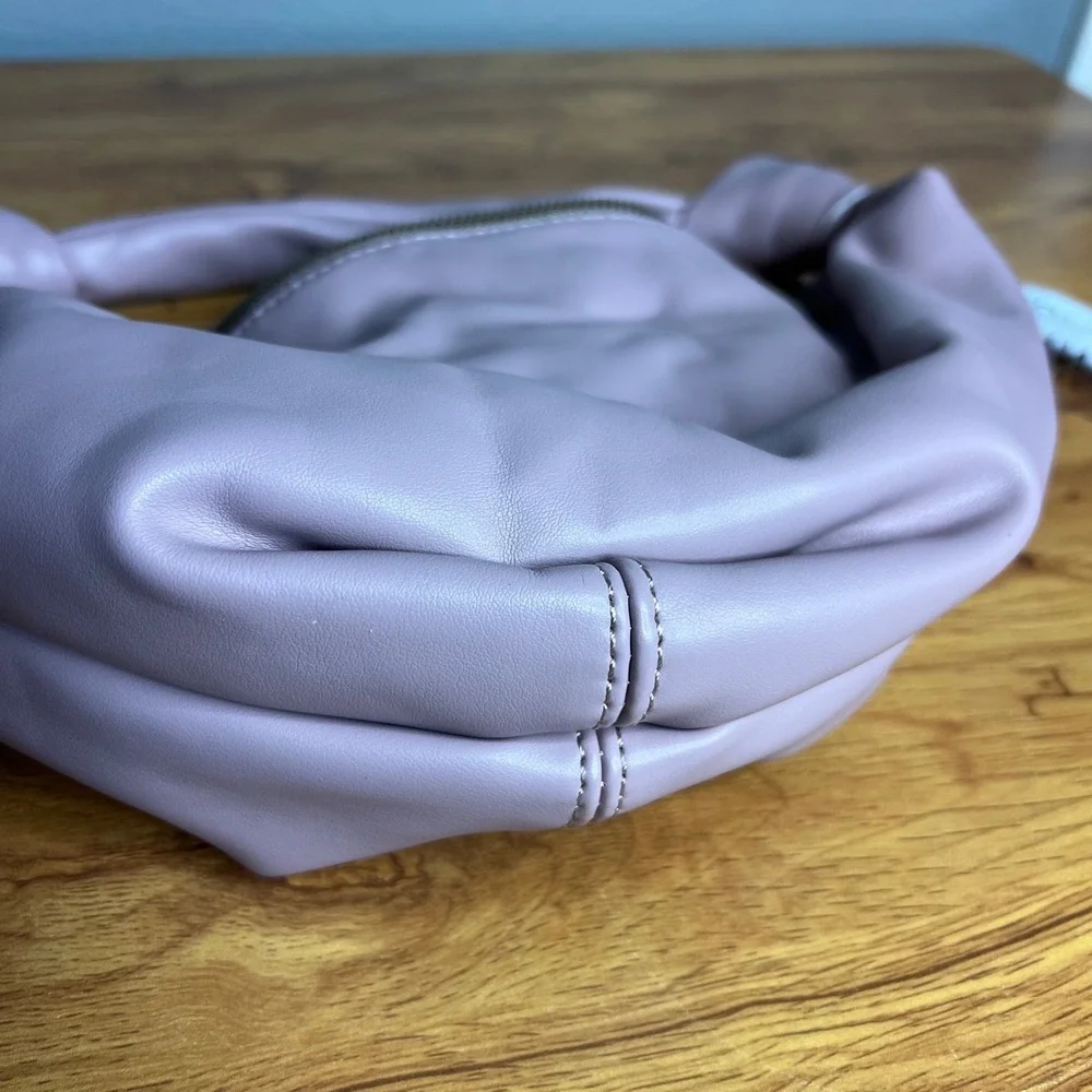 Malibu Skye Handbag Light Pink Vegan Leather Knotted Hobo Shoulder Bag NWT